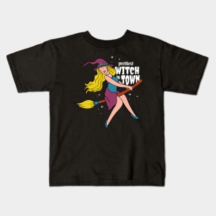 Prettiest Witch In Town Kids T-Shirt